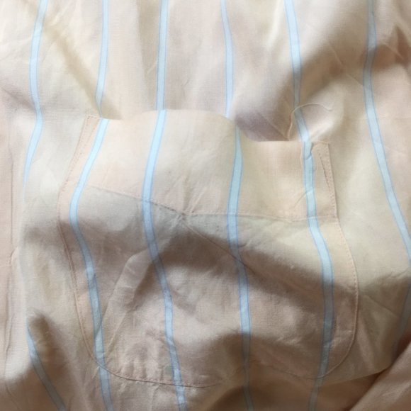 Johnnie Walker Shirt Mens 2XL Blue Peach Silk Tencel Button Career Casual XXL - Picture 4 of 11